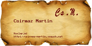 Csirmaz Martin névjegykártya